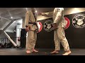 kudo takedown leg attack with flare