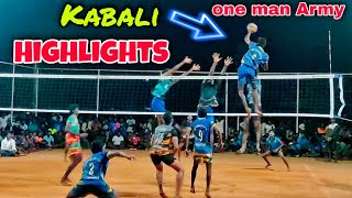 One man show Kabali 🔥 | Highlights 👌| Salem team All rounder kabali 🔥|Mr Love Volleyball Pondicherry