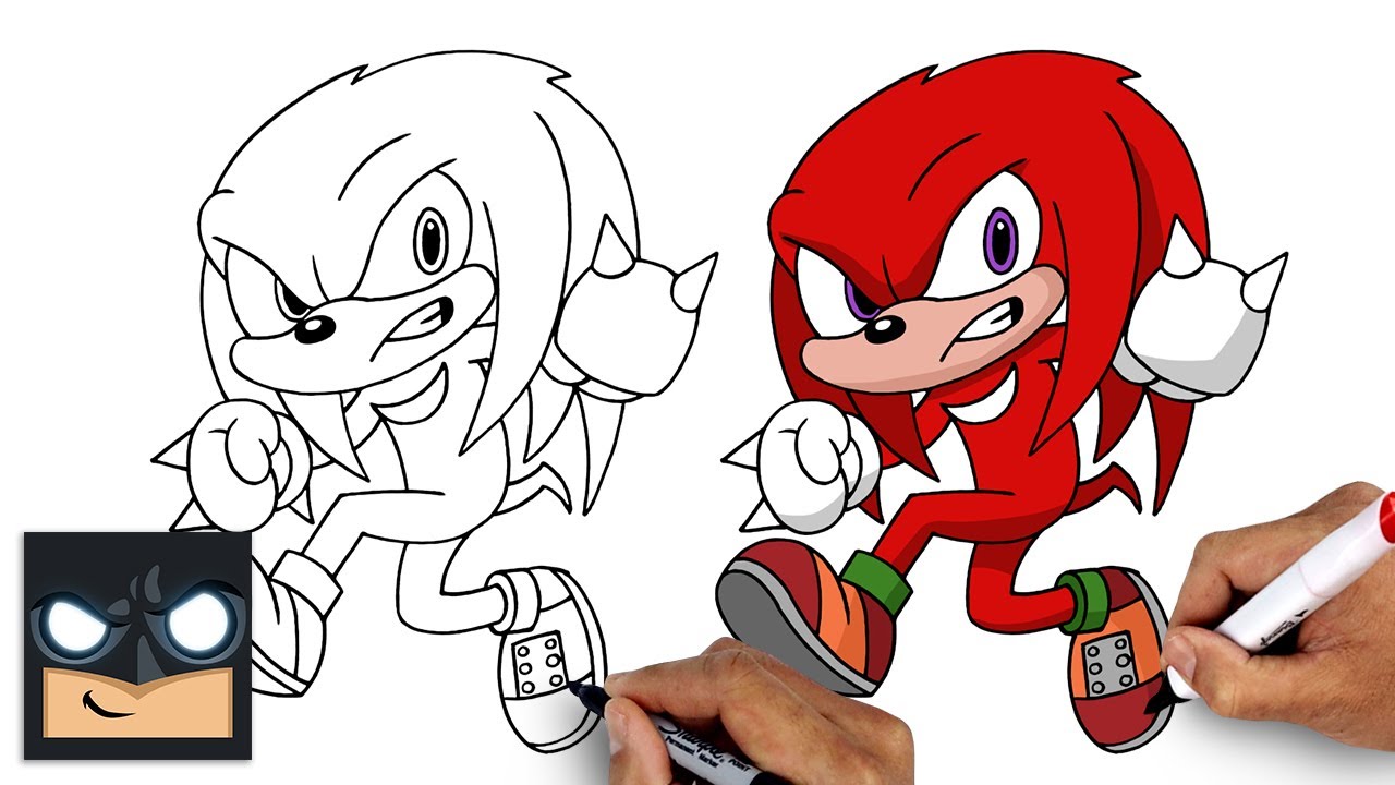How To Draw Knuckles Sonic 2 Drawing Tutorial Youtube