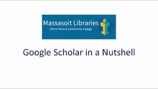 Google Scholar in a Nutshell