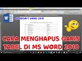 Cara Menghapus Garis Tabel di Word 2010