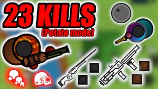 23 KILLS in POTATO MODE! | Surviv.io