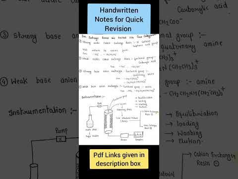 MSc.4th sem. Handwritten notes for quick revision, Advanced chromatography #chemistry