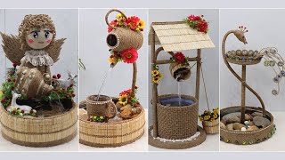 5 Amazing Waterfall Fountain from Waste Material | Jute Craft Ideas