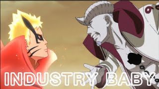 Baryon Mode Naruto vs Isshiki otsutsuki x INDUSTRY BABY song||AMV edit..