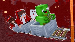 Maizen : JJ Sister, JJ And Mikey Escape From Nether World - Minecraft Animation