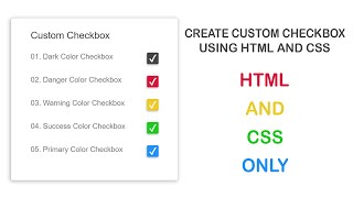 html and css | how to create custom checkbox using html and css only | am webtech