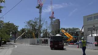 🔴あきた芸術劇場ミルハス【旧・秋田県民会館】鉄骨組み立て工事始まる🔩🔧　　2020年8月5日❗