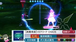 【テイルズオブザレイズ】イオン様 ソロ vsクリード CHAOS