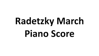 Johann Strauss I - Radetzky March Piano score (musescore)