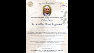 SKLPC (UK) - Prathna Sabha: Laxmanbhai Bhimji Raghwani (22 Sept 2023)