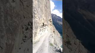 Cliff track to Seven Lakes.TAJIKISTAN.