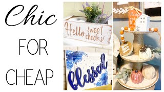 CHIC FOR CHEAP CHALLENGE | EASY FARMHOUSE DIYS | EASY HOME DECOR DIYS | FARMHOUSE DIYS ON A BUDGET