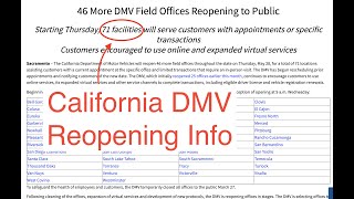 Is the California DMV Open? Are road tests being scheduled?