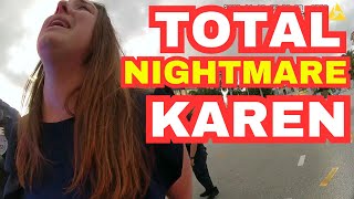 DUI arrest: ENTITLED KAREN drives the wrong way & argues about it, assaults officer