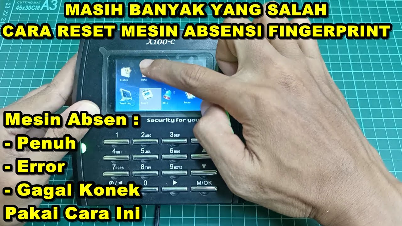 HANYA 3 LANGKAH!!! Cara Reset Ulang Mesin Absensi Fingerprint Solution ...