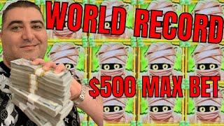 World RECORD BREAKING JACKPOT Ever On Mo Mummy Slot - $500 MAX BET