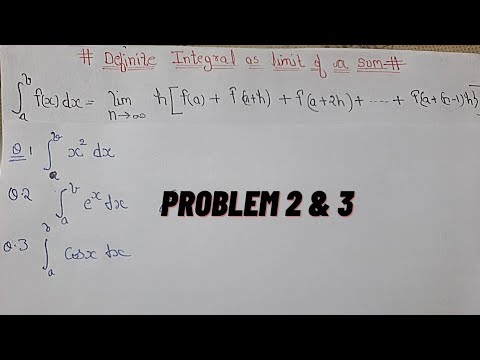 3 Definite Integral As A Limit Of A Sum - YouTube