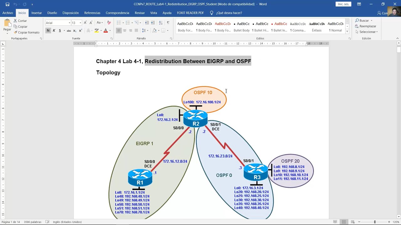 CCNPv7 ROUTE - Chapter 4 Lab 4-1 Redistribution Between EIGRP And OSPF ...