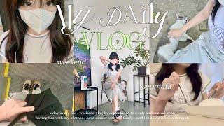 Vlog 41 ; my daily vlog ☕️🍁 วันหยุดทำอะไรบ้าง? ไปคาเฟ่,เดินเล่นที่ห้าง,shopping,เรียนเกาหลี