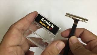 How to change blades on a shaver (Shick super II)