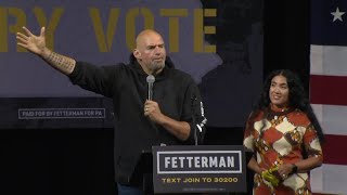 John Fetterman holds campaign rally in Erie, Pennsylvania