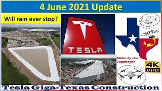 Tesla Gigafactory Texas 4 June 2021 Cyber Truck & Model Y Factory Construction Update (09:30AM)