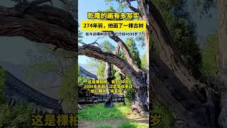 乾隆的画有多写实？274年前 乾隆画了一棵古树 如今这棵树还在！#中华国宝 #shorts