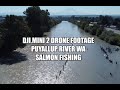 Puyallup River Washington USA Salmon Fishing, DJI Mini 2 Drone Footage