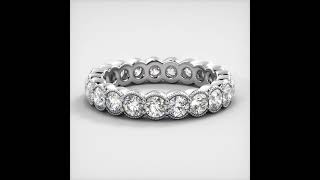 Milgrain Brilliant Cut Diamond Eternity Band