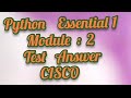 Python Essential 1 Module 2  (Full Test Answer)