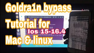 Goldra1n bypass tutorial for ios15&16 | mac and linux | tethered bypass