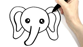 Drawing And Coloring A Baby Elephant Dibujando Y Coloreando A Un