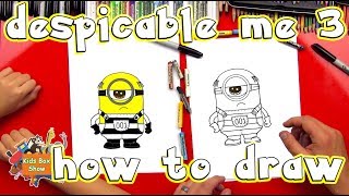 How to draw Minion easy for kids, Despicable me 3
