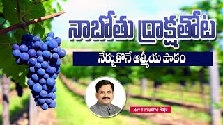 నాబోతు ద్రాక్ష తోట - నేర్చుకొనే ఆత్మీయ పాఠాలు - Telugu Christian message by pas Prudhvi Raju, Guntur