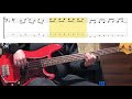 Queen - Don't Stop Me Now ( Bass Cover Tabs in Video )