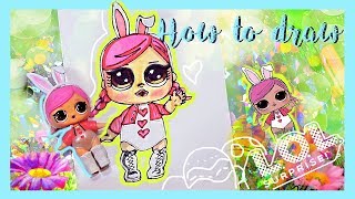 How To Draw LOL Surprise Doll HOPS Tutorial / DIY