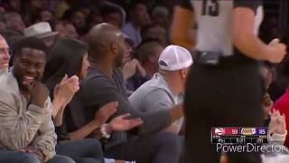 黑曼巴出席湖人比赛 依然人气爆炸 Black Mamba attends Lakers Game at Staples Center, Goat Respect!!