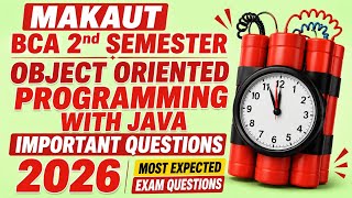 MAKAUT BCA 2nd Semester OOP with Java Important Questions 2026 | Most Expected Exam Questions