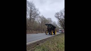 On the road with steam engine ex mayor #agriculture #automobile #steamtractor #petrolengine