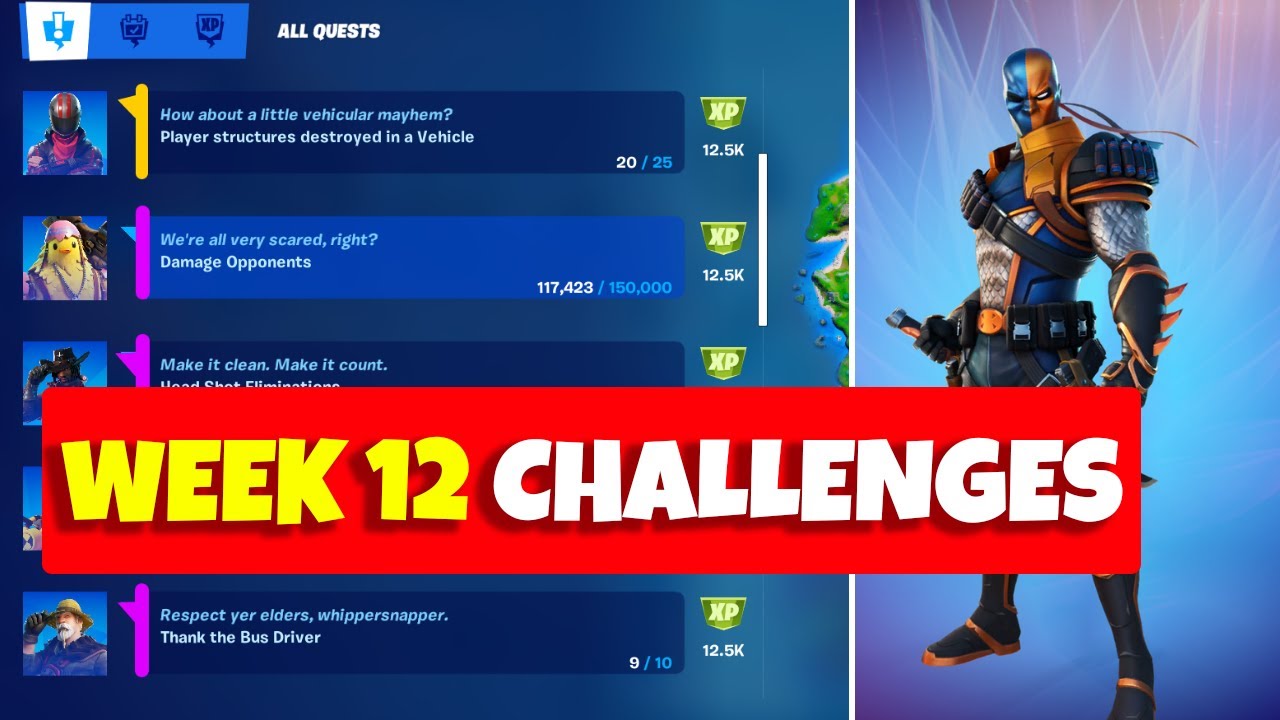 All Week 12 Challenges In Fortnite Chapter 2 Season 6 - YouTube