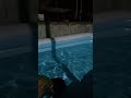 amazing wine glass balance in the pool