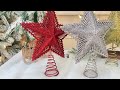 Different Color Christmas Tree Ornament Top Star