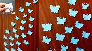 DIY Easy Butterfly with White Paper |Wall Stickers | Wall decoration ideas