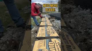 126 concrete bags😰retaining wall #outdoors #renovation #landscape