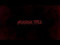 Creepy Horror Title Animation In After Effects | After Effects Tutorials