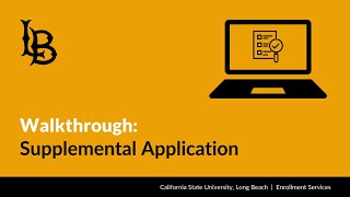 How to Complete the Supplemental Application