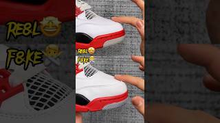 Real Vs Fake Fire Red Jordan 4 #sneakerhead #sneakers #viral