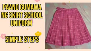 Paano Ang Tamang Paghahati ng Pleats ng Palda/Paano Maggawa ng Skirt School Uniform/Sobrang dali