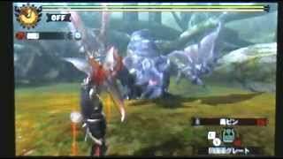 【MH4】ギルドクエスト　Lv100バサルモス　弓ソロ【3DS】